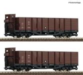 Roco 6640004 - H0e - 2-tlg. Set Offene Güterwagen, ÖBB, Ep. IV